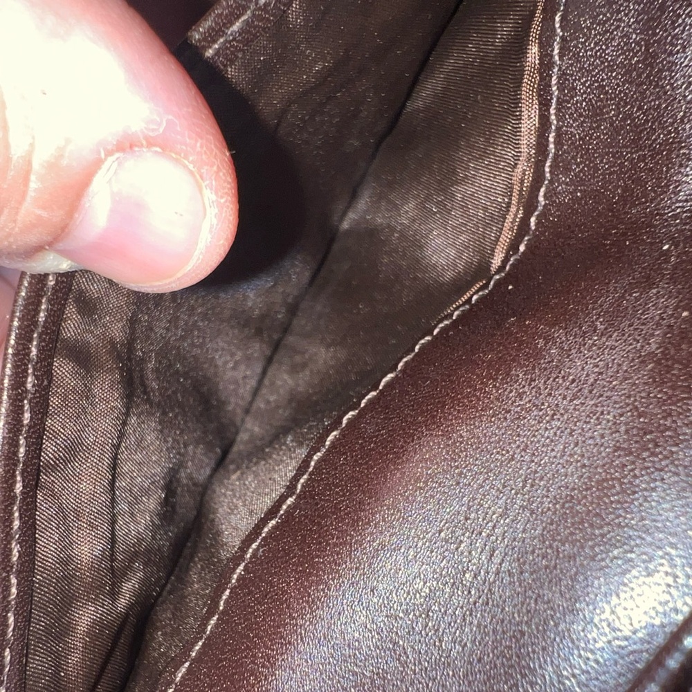 Coach Signature Brown Canvas Wallet with Dark Brown Trim - Picture 10 of 10